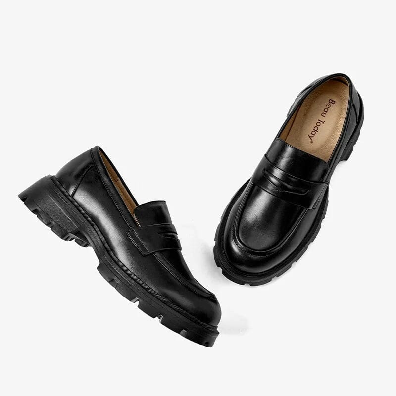 Mocassim Plataforma de Couro