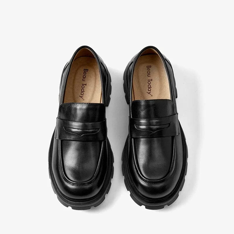 Mocassim Plataforma de Couro