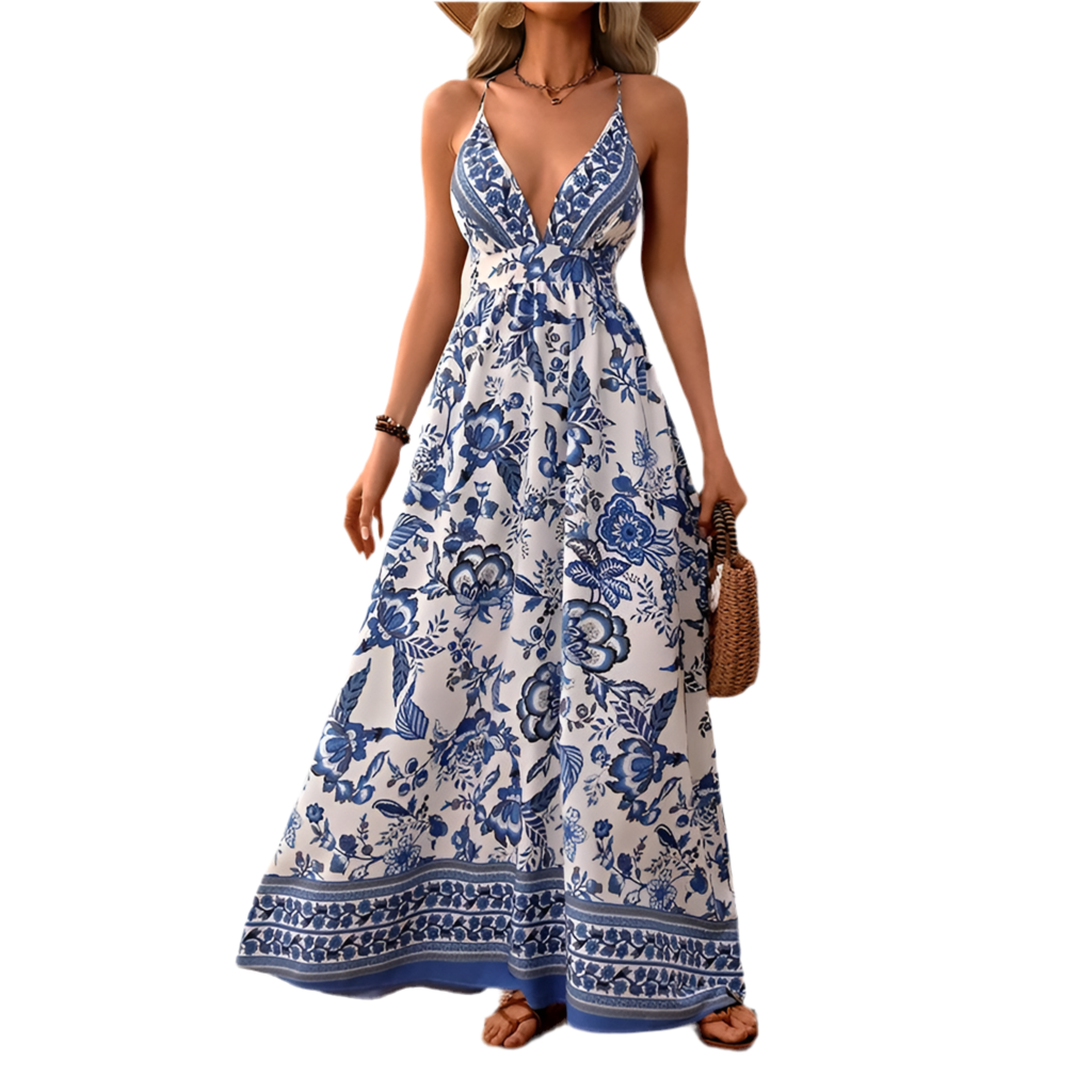 Vestido Longo Estampado Verão