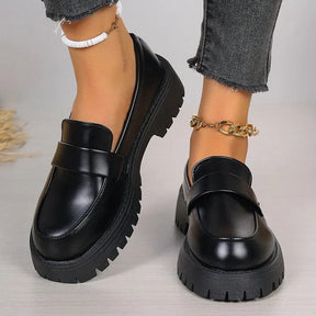 Mocassim Preto de Couro